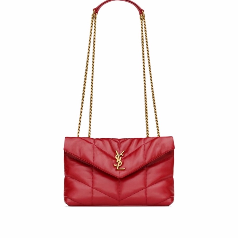 Saint Laurent 女士 PUFFER 徽標單肩包均碼碼22.5cm*8cm*16cm-4