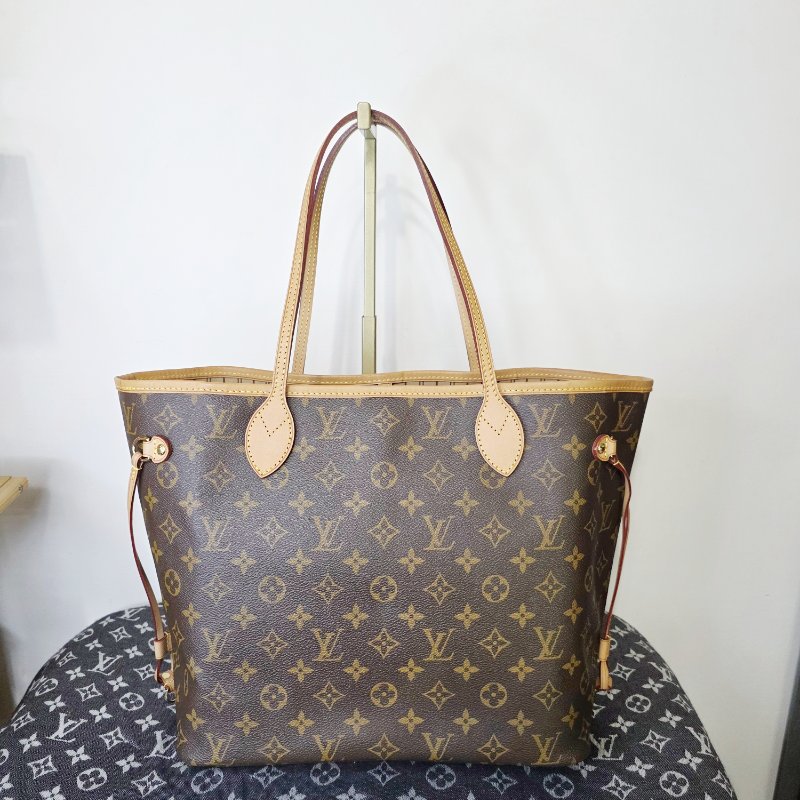 母親節降價  二手Louis Vuitton LV 原花neverfull MM中款 購物包 肩背包-8