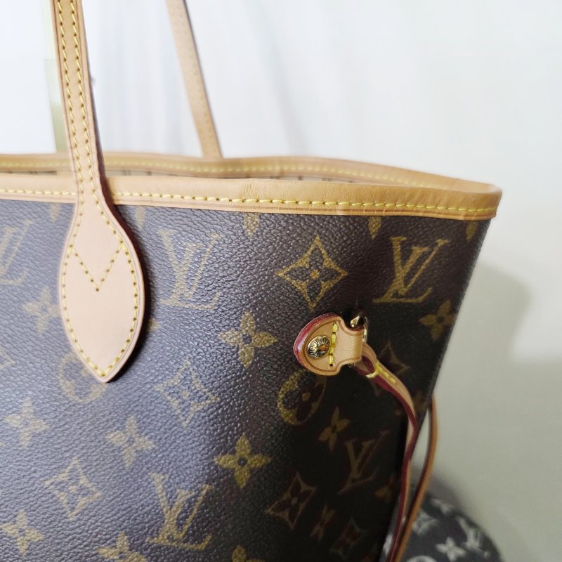 母親節降價  二手Louis Vuitton LV 原花neverfull MM中款 購物包 肩背包-9