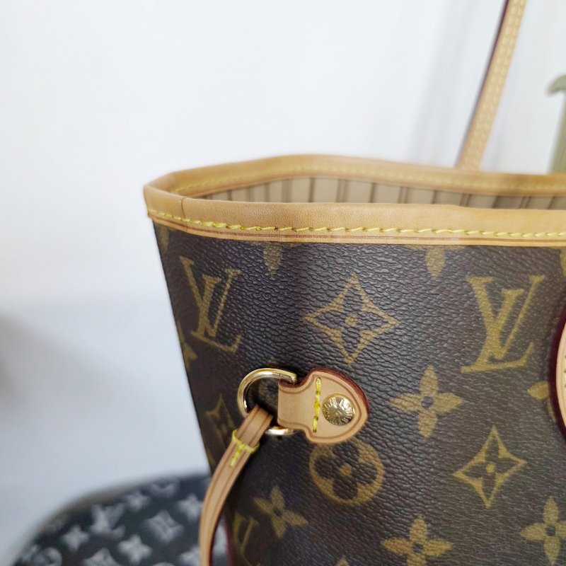 母親節降價  二手Louis Vuitton LV 原花neverfull MM中款 購物包 肩背包-10