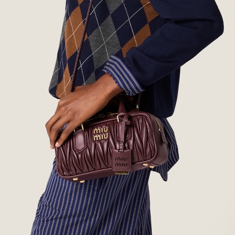 Miu Miu 女士 Arcadie拉鍊單肩包均碼碼22cm*7.5cm*10.5cm
