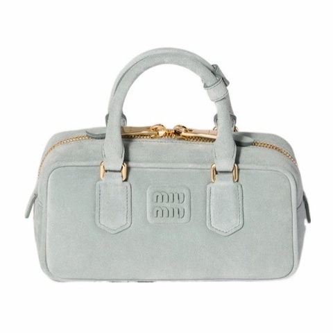 Miu Miu 女士 Arcadie 加墊絨面革手提包均碼碼常規、22cm*7.5cm*10.5cm