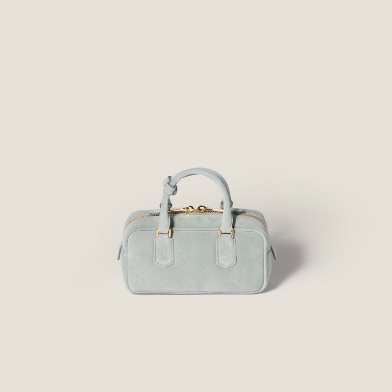 Miu Miu 女士 Arcadie 加墊絨面革手提包均碼碼常規、22cm*7.5cm*10.5cm-1