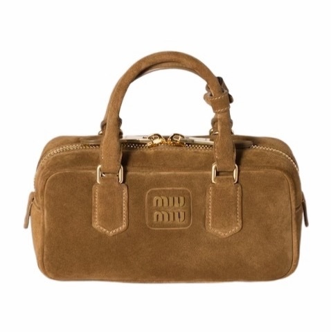 Miu Miu 女士 Arcadie 加墊絨面革手提包均碼碼10.5cm*7.5cm*22cm