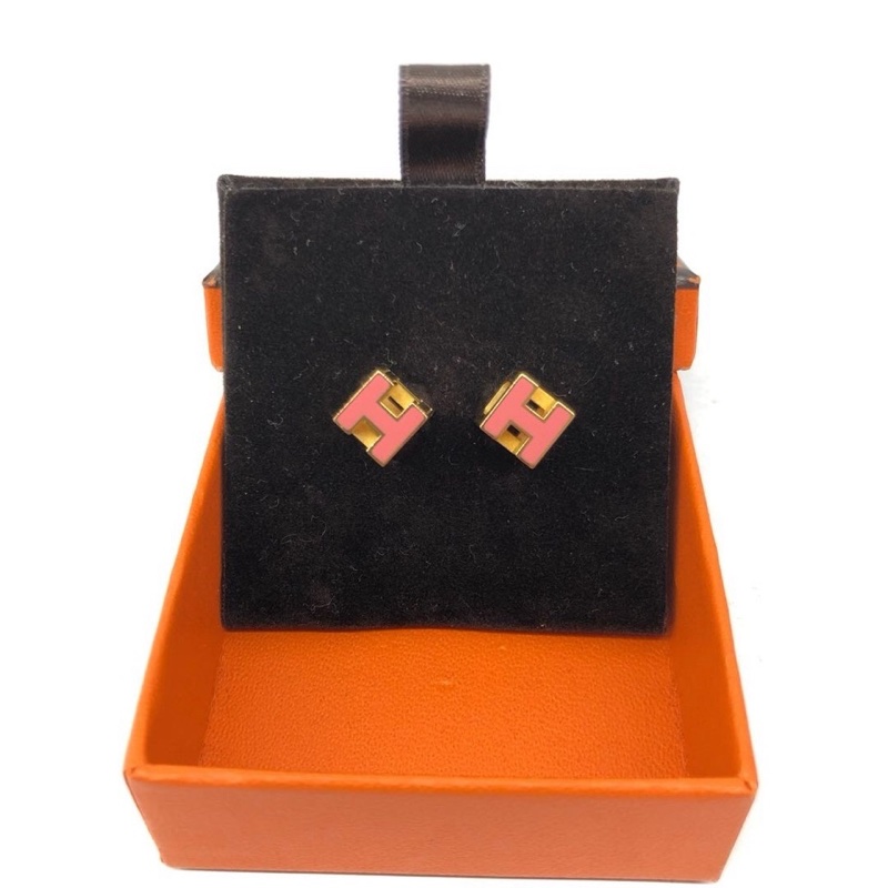 Hermès  愛馬仕·H型方型耳釘-1