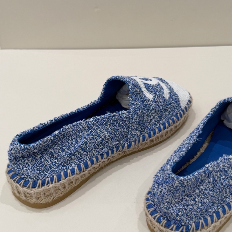 CHANEL 香奈兒漁夫鞋 藍白 38碼   99新-5