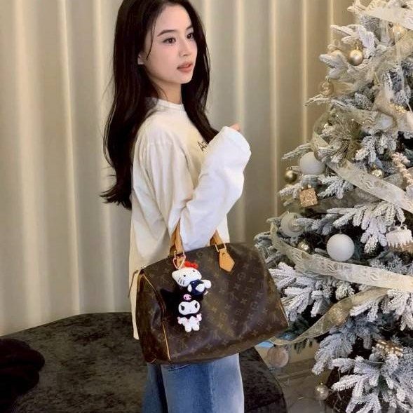 母親節特惠 Louis Vuitton LV原花 Speedy30 明星人手一顆 /母親節活動 贈精美可調式斜背帶-5