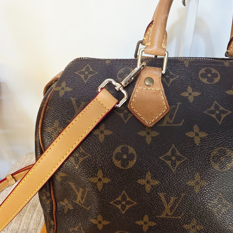 母親節特惠 Louis Vuitton LV原花 Speedy30 明星人手一顆 /母親節活動 贈精美可調式斜背帶-14
