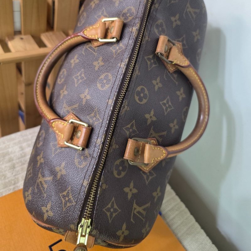 母親節特惠 Louis Vuitton LV原花 Speedy30 明星人手一顆 /母親節活動 贈精美可調式斜背帶-18