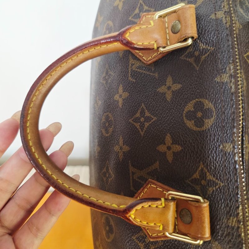 母親節特惠 Louis Vuitton LV原花 Speedy30 明星人手一顆 /母親節活動 贈精美可調式斜背帶-19