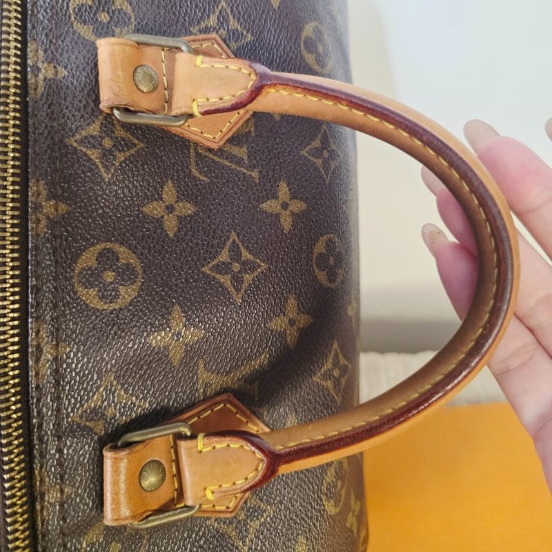母親節特惠 Louis Vuitton LV原花 Speedy30 明星人手一顆 /母親節活動 贈精美可調式斜背帶-20