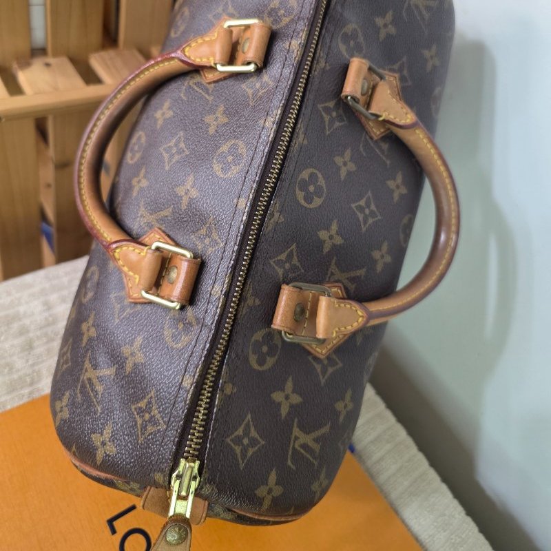 母親節特惠 Louis Vuitton LV原花 Speedy30 明星人手一顆 /母親節活動 贈精美可調式斜背帶-32