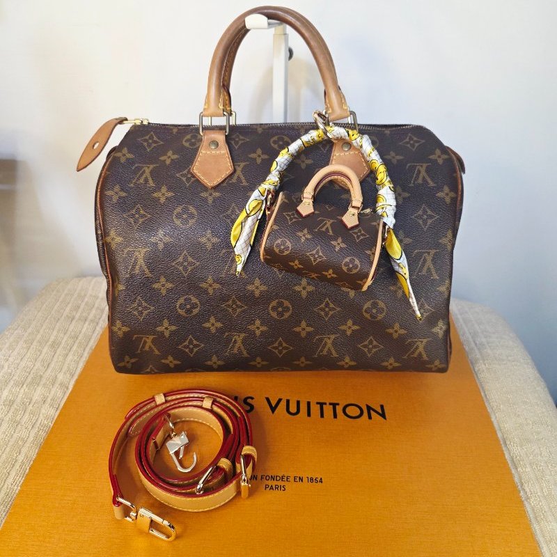 母親節特惠 Louis Vuitton LV原花 Speedy30 明星人手一顆 /母親節活動 贈精美可調式斜背帶-48