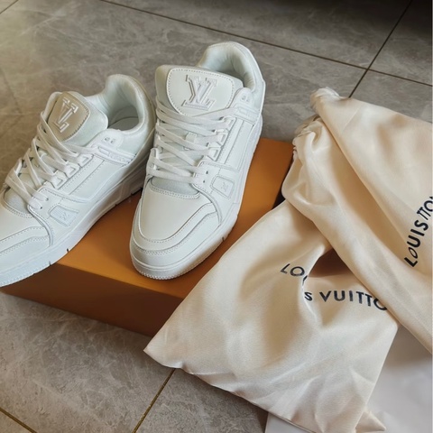LV trainer 全白配色球鞋 運動鞋 女生38.5-39可穿