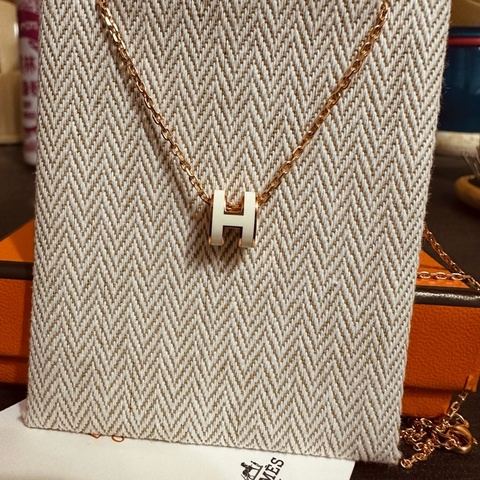 Hermes Mini Pop H 白色 玫瑰金