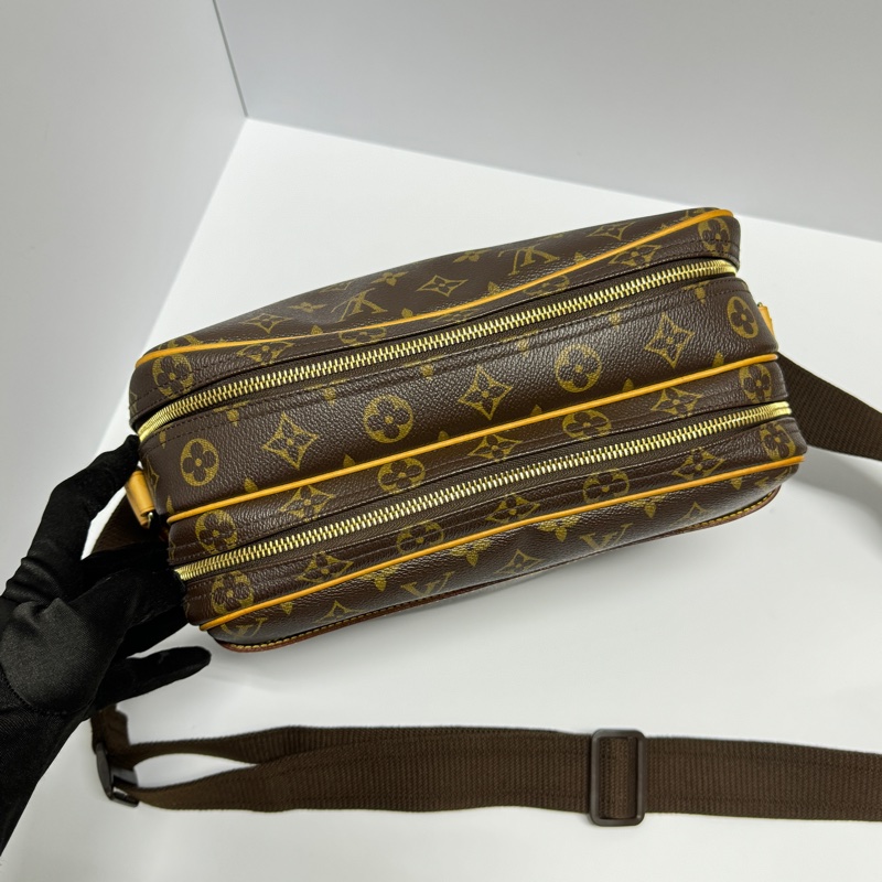 【經典永存🎻】 LV 經典老花 雙層記者包/相機包 （專櫃10.3萬）-22