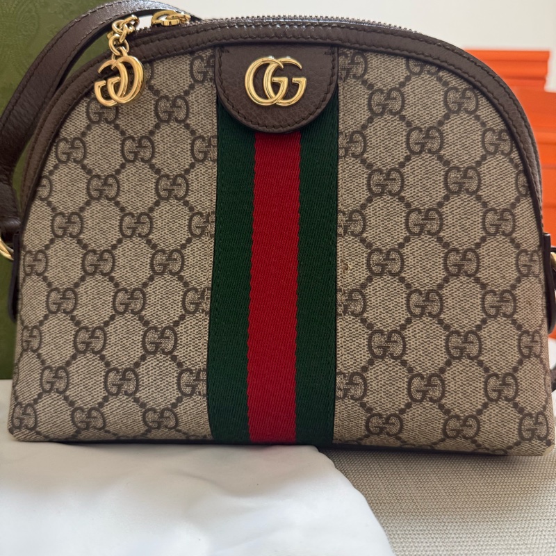Gucci Ophidia GG Supreme 貝殼包 半月包 斜背包 附盒購證防塵袋-1
