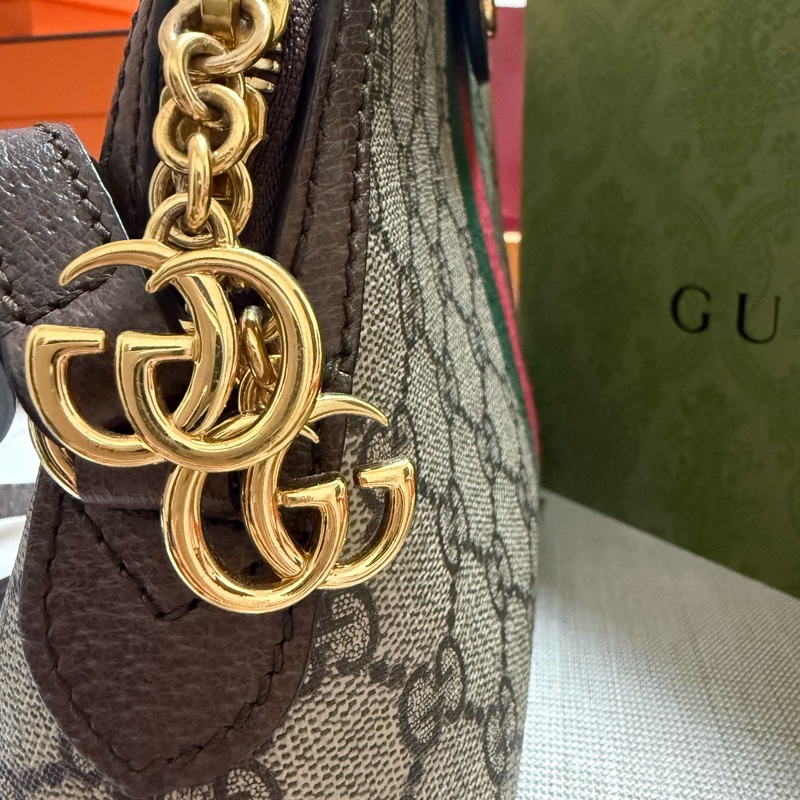 Gucci Ophidia GG Supreme 貝殼包 半月包 斜背包 附盒購證防塵袋-3