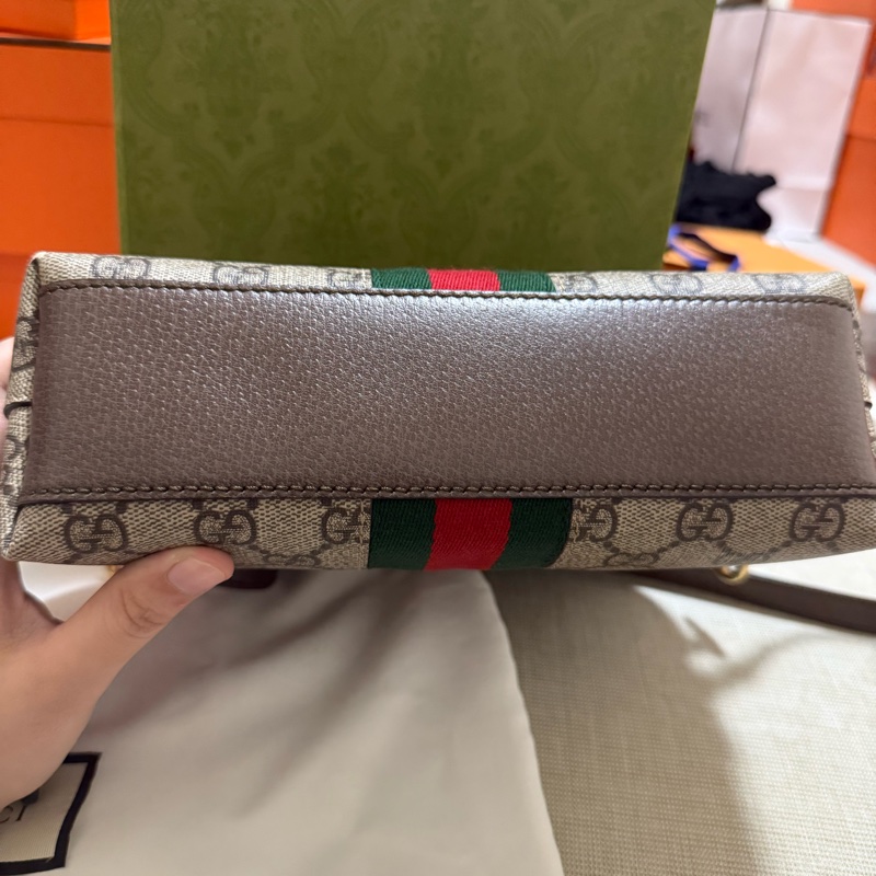 Gucci Ophidia GG Supreme 貝殼包 半月包 斜背包 附盒購證防塵袋-5
