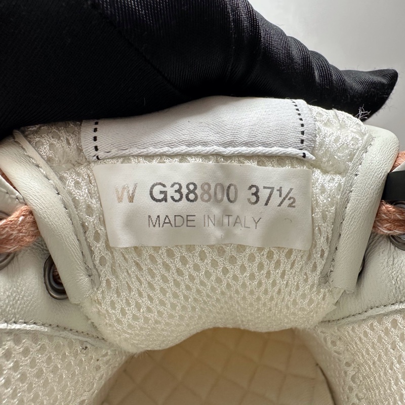 閒置未使用Chanel香奈兒 側面灰色浮雕雙C字母logo女款淺粉色運動鞋球鞋休閒鞋 37.5碼配盒-6