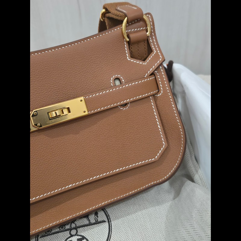 Hermes 愛馬仕 mini jypsiere 迷你 吉普賽 ec皮 金棕色 焦糖色 金釦 🈶購證正本-2