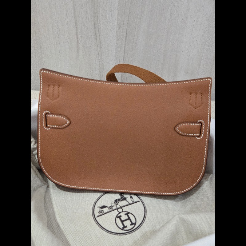 Hermes 愛馬仕 mini jypsiere 迷你 吉普賽 ec皮 金棕色 焦糖色 金釦 🈶購證正本-6