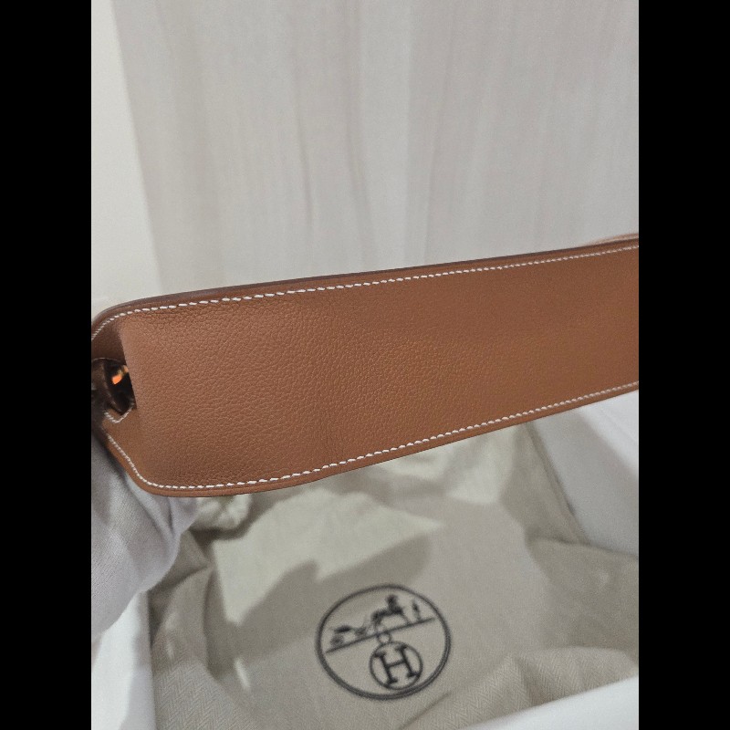 Hermes 愛馬仕 mini jypsiere 迷你 吉普賽 ec皮 金棕色 焦糖色 金釦 🈶購證正本-10