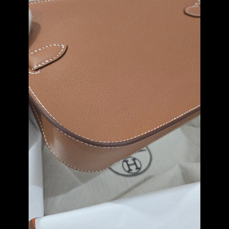 Hermes 愛馬仕 mini jypsiere 迷你 吉普賽 ec皮 金棕色 焦糖色 金釦 🈶購證正本-11