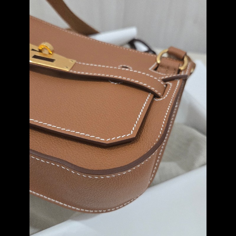 Hermes 愛馬仕 mini jypsiere 迷你 吉普賽 ec皮 金棕色 焦糖色 金釦 🈶購證正本-13