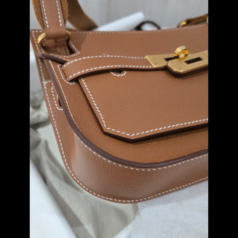 Hermes 愛馬仕 mini jypsiere 迷你 吉普賽 ec皮 金棕色 焦糖色 金釦 🈶購證正本-14