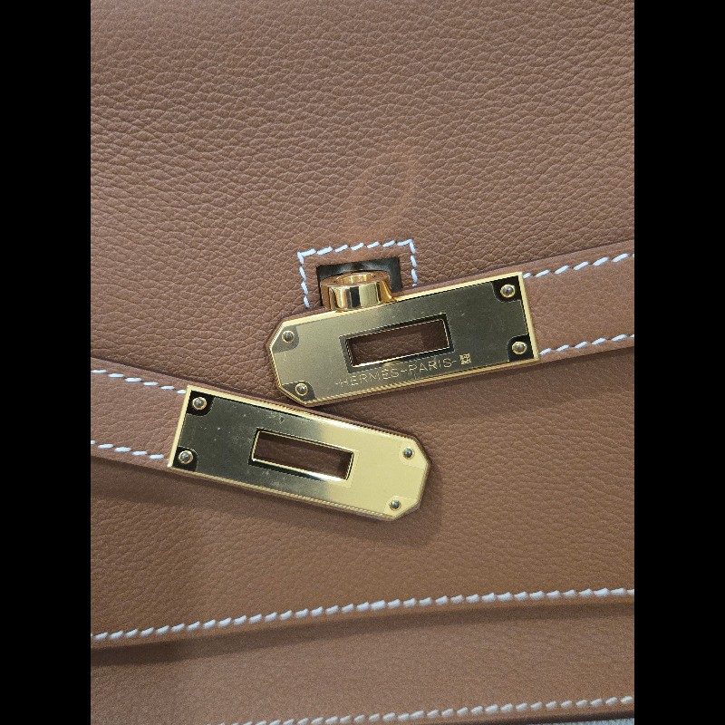 Hermes 愛馬仕 mini jypsiere 迷你 吉普賽 ec皮 金棕色 焦糖色 金釦 🈶購證正本-20