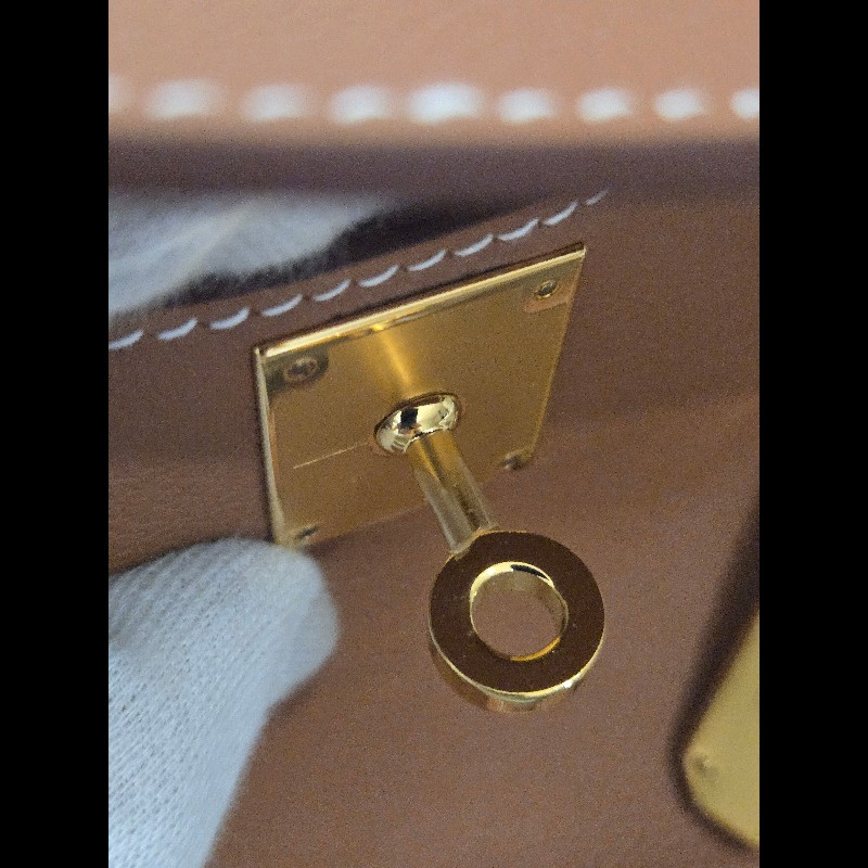 Hermes 愛馬仕 mini jypsiere 迷你 吉普賽 ec皮 金棕色 焦糖色 金釦 🈶購證正本-24