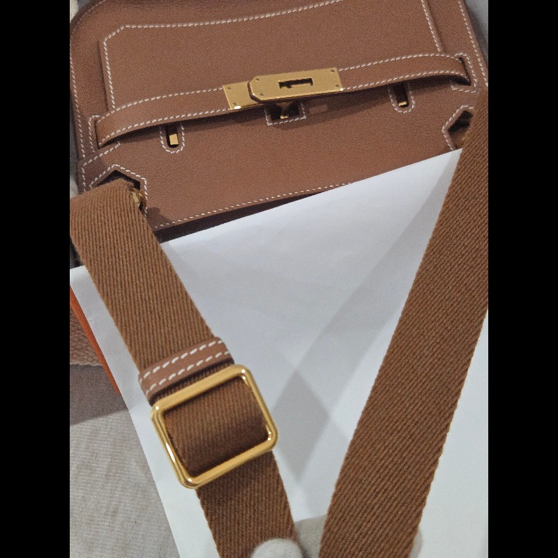 Hermes 愛馬仕 mini jypsiere 迷你 吉普賽 ec皮 金棕色 焦糖色 金釦 🈶購證正本-26