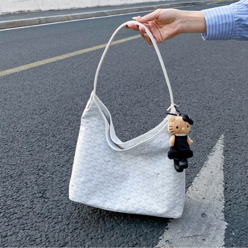 【全球斷貨極限量🔒】 Goyard Hobo 經典白 肩背腋下包 （代購13萬多）-0