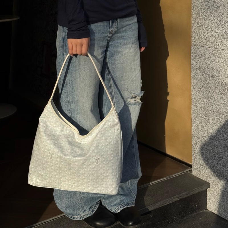 【全球斷貨極限量🔒】 Goyard Hobo 經典白 肩背腋下包 （代購13萬多）-4