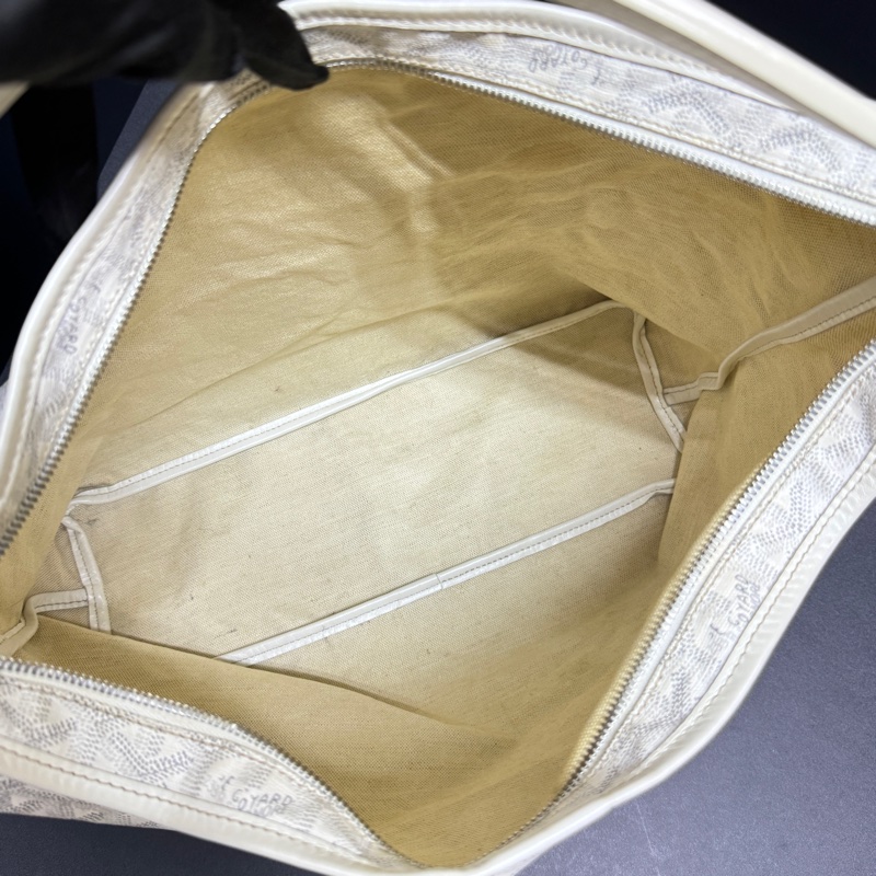 【全球斷貨極限量🔒】 Goyard Hobo 經典白 肩背腋下包 （代購13萬多）-12