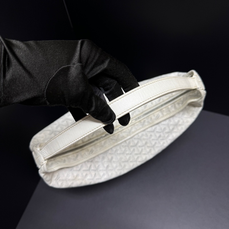 【全球斷貨極限量🔒】 Goyard Hobo 經典白 肩背腋下包 (代購13萬多)-10