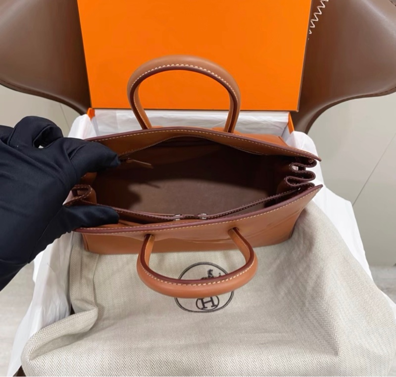 hermes 愛馬仕shadow birkin25金棕幻影～U刻 p-2