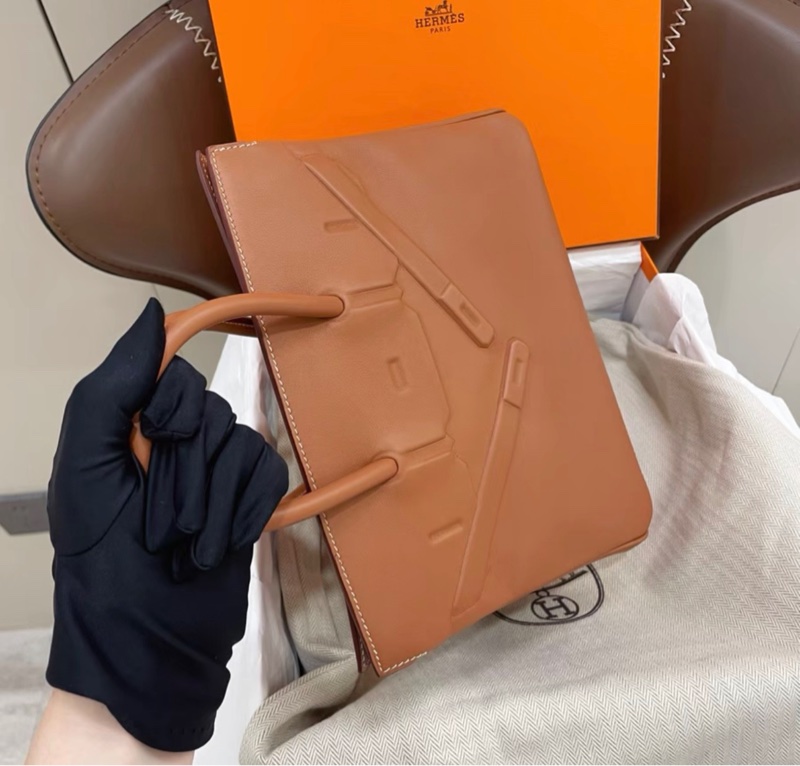 hermes 愛馬仕shadow birkin25金棕幻影～U刻 p-3