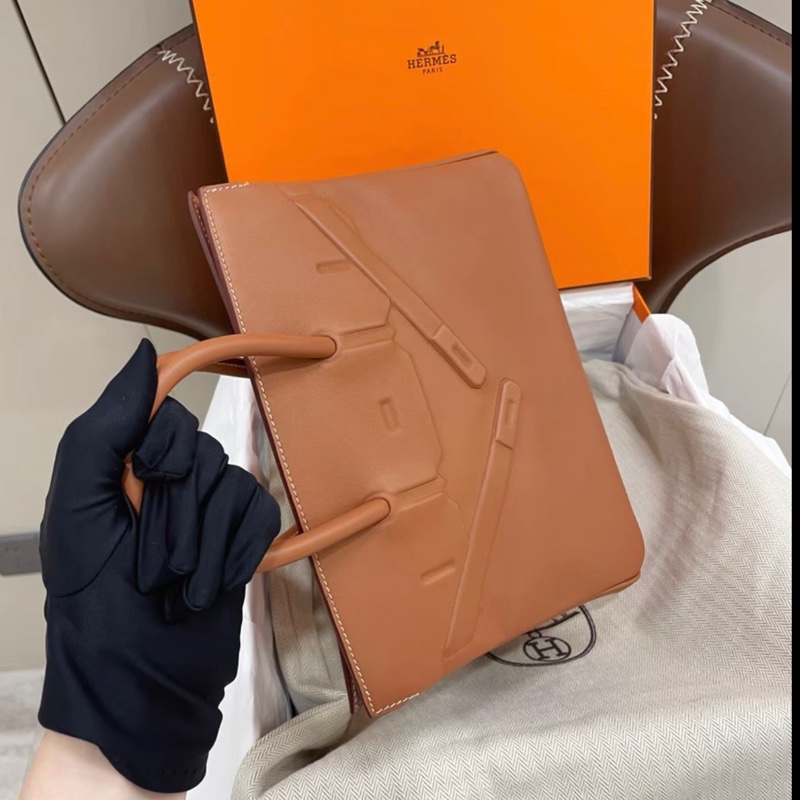 hermes 愛馬仕shadow birkin25金棕幻影～U刻 p-4