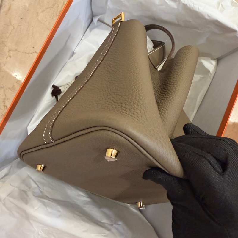 #全新全配🈶購證 #最新G刻 愛馬仕大象灰金扣菜籃子Picotin22-3