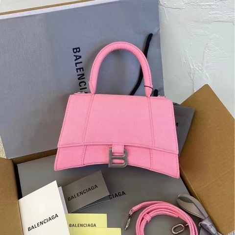 🈶台灣購證 #專櫃🔟萬 #全網最低出清 巴黎世家牛仔粉色沙漏包 小號