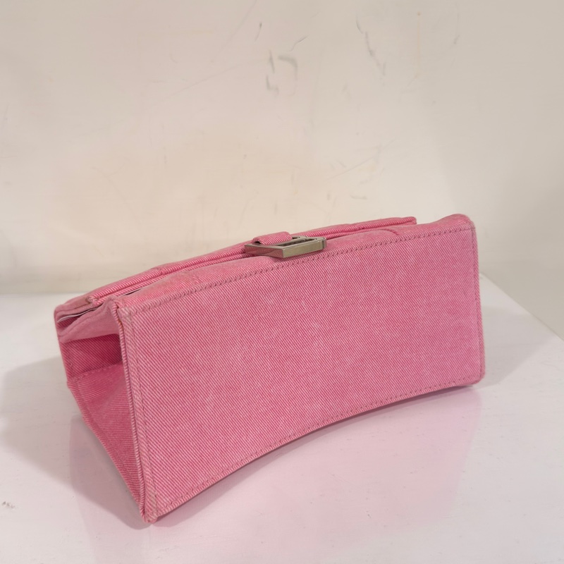 🈶台灣購證 #專櫃🔟萬 #全網最低出清 巴黎世家牛仔粉色沙漏包 小號-7