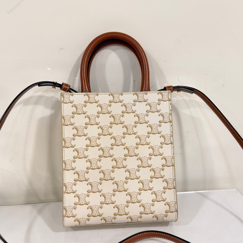 🈶購證 #配件齊全 #出清💰僅一顆 CELINE米白經典小托特🉑斜背-6