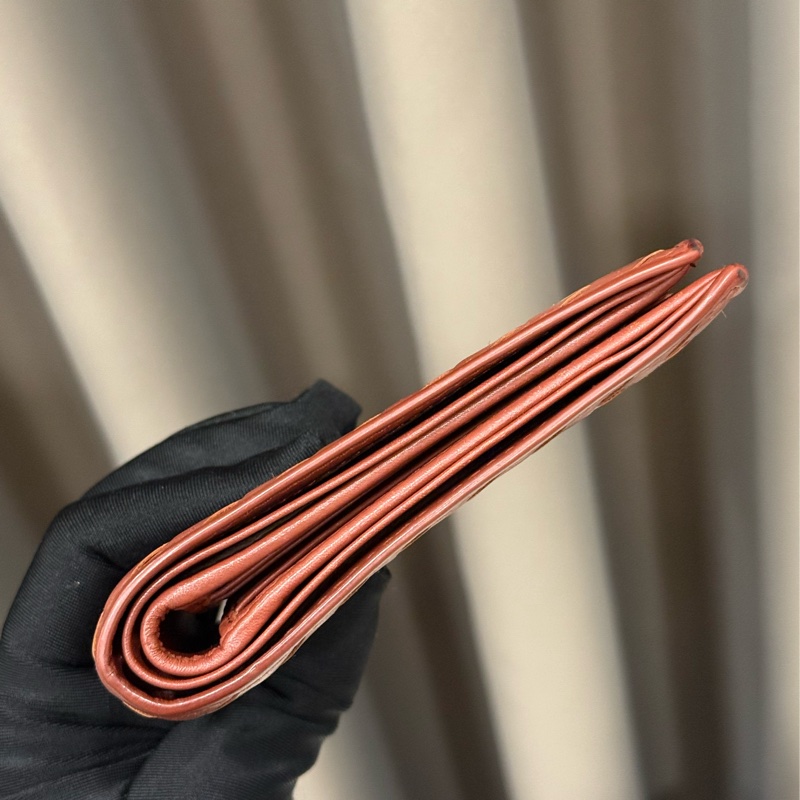 BOTTEGA VENETA 寶緹嘉 Bv編織短夾酒紅色-2