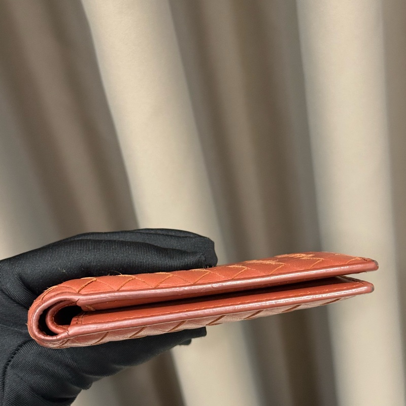 BOTTEGA VENETA 寶緹嘉 Bv編織短夾酒紅色-5