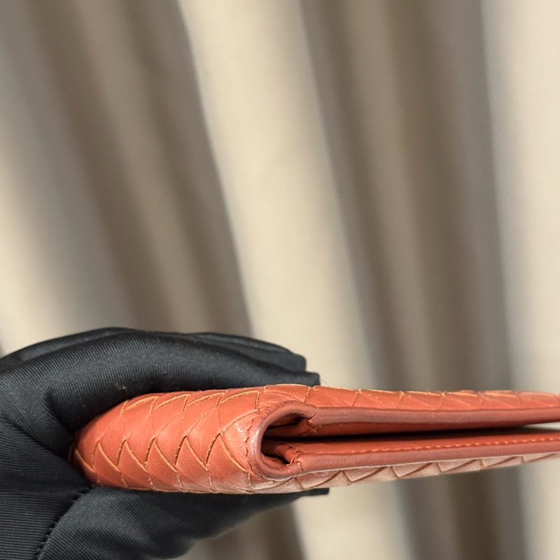 BOTTEGA VENETA 寶緹嘉 Bv編織短夾酒紅色-6