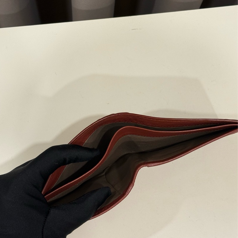BOTTEGA VENETA 寶緹嘉 Bv編織短夾酒紅色-7