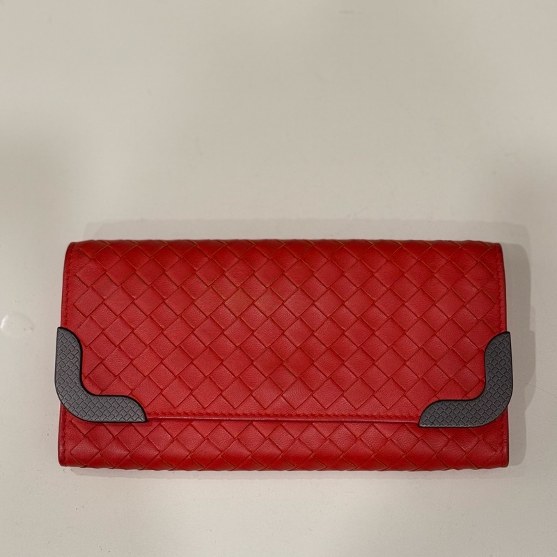 BOTTEGA VENETA 寶緹嘉 Bv經典編織小羊皮扣式長夾-0