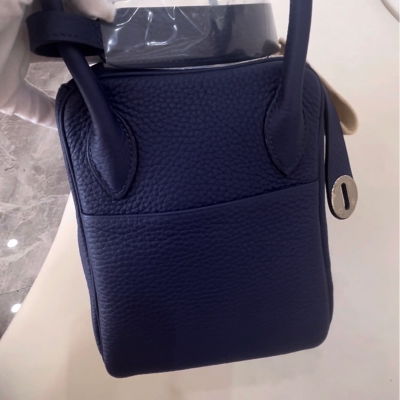 🌈Hermes💙Lindy 26💙水墨籃銀扣🌈全新閑置🌟有盒🌈TC皮🌟lindy26🌟lindy🌟愛馬仕🌟-1